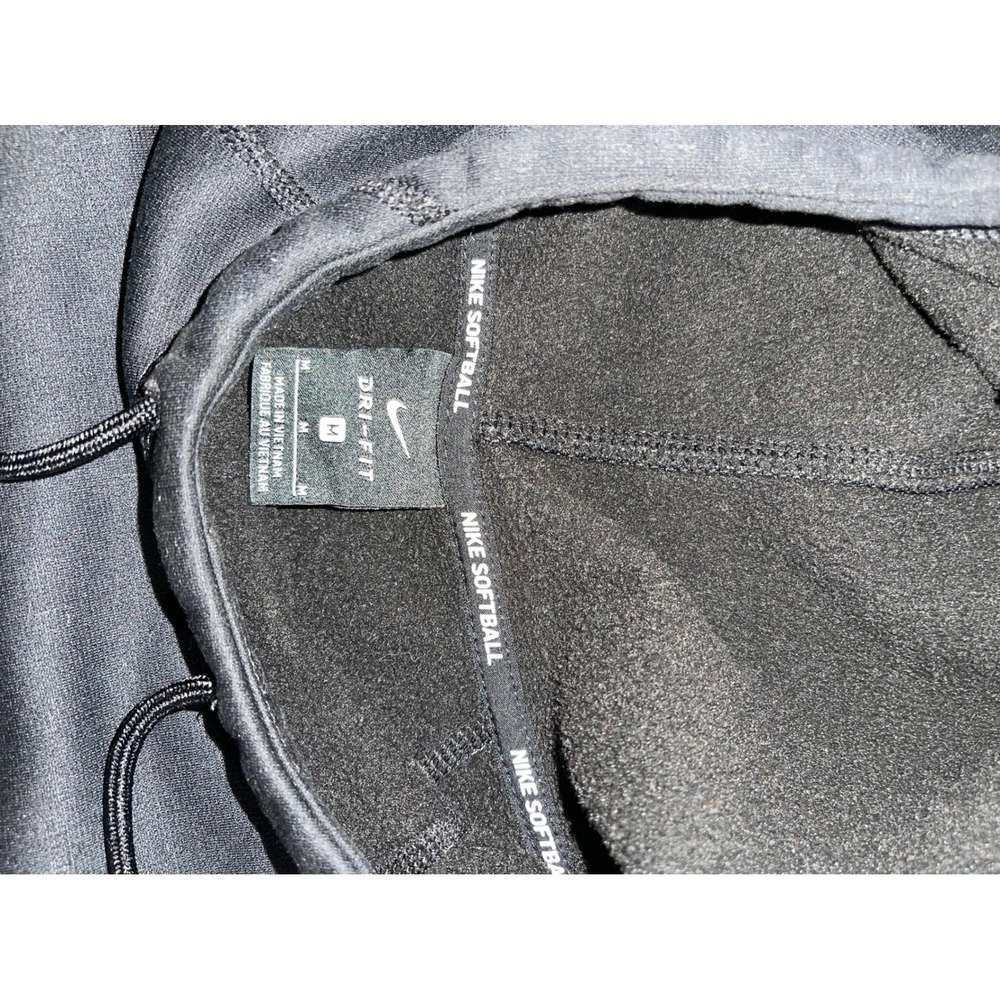 Nike Womens Medium Hoodie Black Excellent Softball Dri-FIT Pullover 685681-065 - Picture 6 of 9
